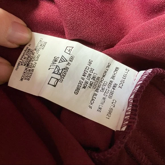 Speechless Maroon Textured Strap Dress with Rose Sz S - Picture 4 of 4